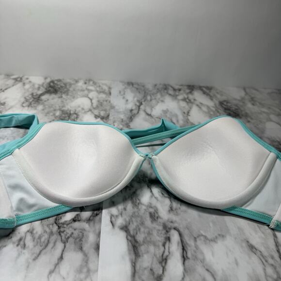 Victorias Secret The Wrap Halter Body Swim Bikini Top Size 34C Underwire Tie - Picture 5 of 7